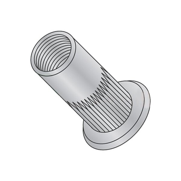 Newport Fasteners Rivet Nut, #6-32 Thread Size, 0.365 in Flange Dia., 0.495" L, Aluminum, 1000 PK 141160 - main